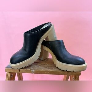 Dolce Vita Black Leather Women's Mules